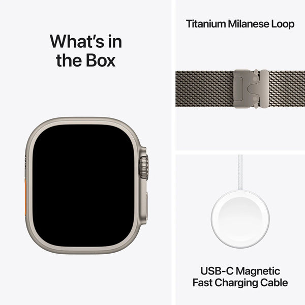 Apple Watch Ultra 3 GPS+Cellular Titanium ? Milanese Loop M,Natural