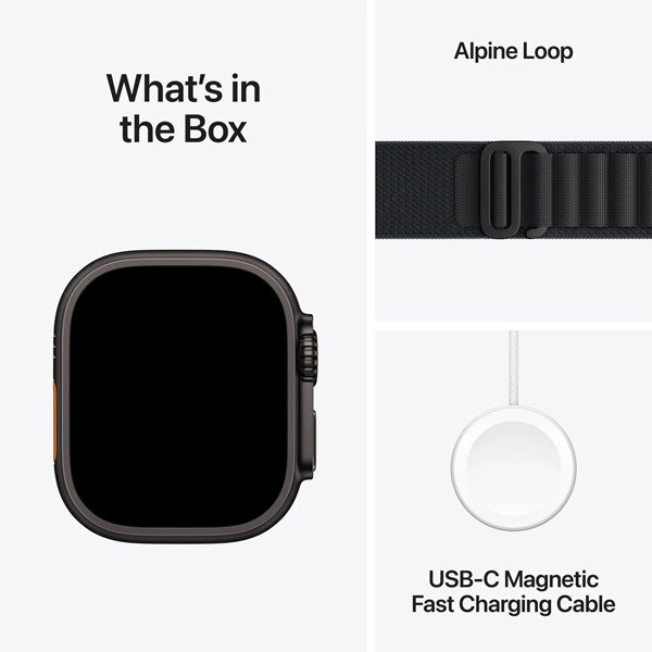 Apple Watch Ultra 3 GPS+Cellular Titanium – Alpine Loop S,Black