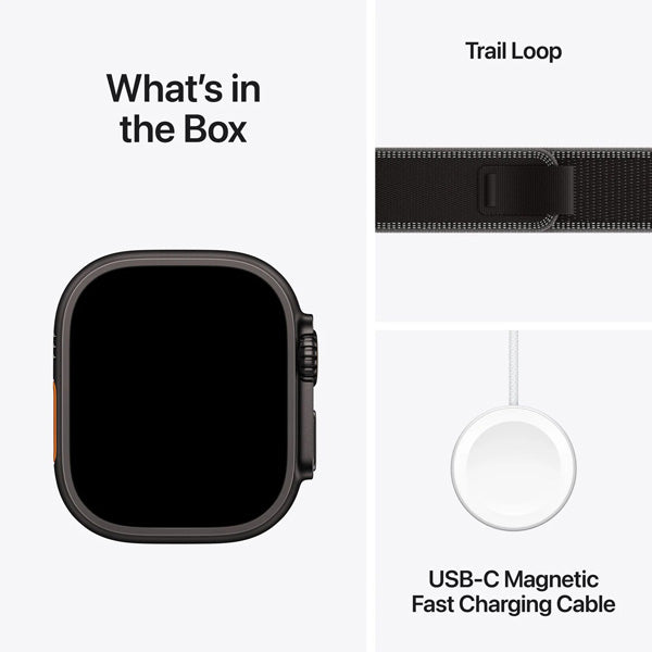 Apple Watch Ultra 3 GPS+Cellular Titanium ? Trail Loop S/M,Black / Charcoal