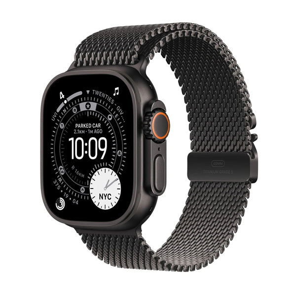 Apple Watch Ultra 3 GPS Smart Fitness Watch - Titanium Case, Milanese Loop Band