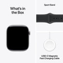 Apple Watch Series 11 GPS+Cellular Aluminum ? Sport Band (42mm) S/M,Space Gray / Black