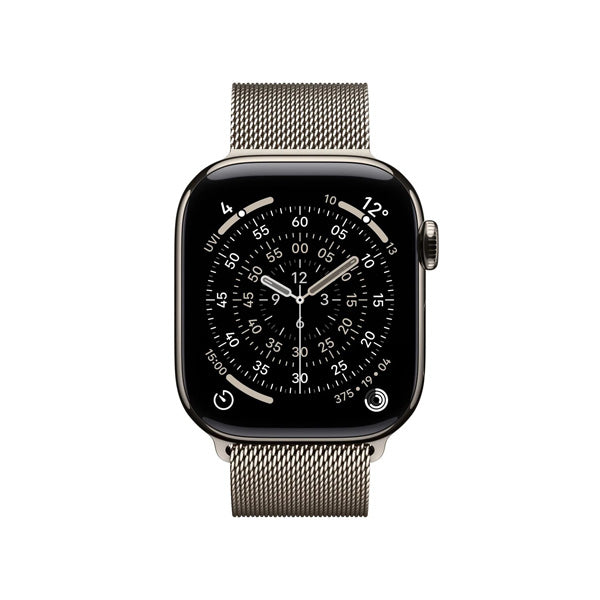 Apple Watch Series 11 GPS Cellular – Titanium Smartwatch With Milanese Loop Band
