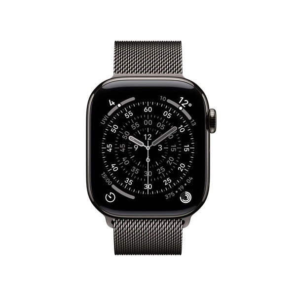 Apple Watch Series 11 GPS Cellular - Titanium Smartwatch With Milanese Loop Band