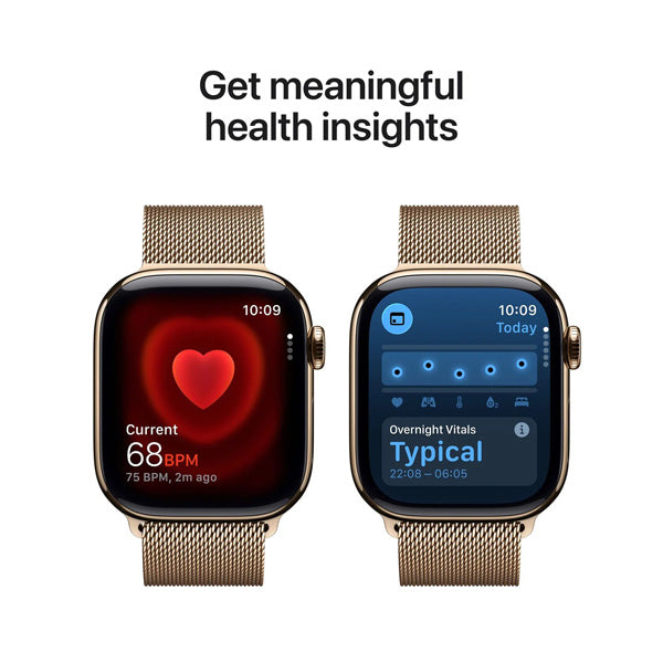 Apple Watch Series 11 GPS Cellular Smartwatch - Titanium Case, Milanese Loop Band