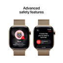 Apple Watch Series 11 GPS+Cellular Titanium ? Milanese Loop (42mm) Gold