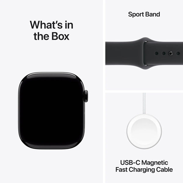 Apple Watch Series 11 GPS+Cellular Aluminum ? Sport Band (46mm) Jet Black / Black,M/L