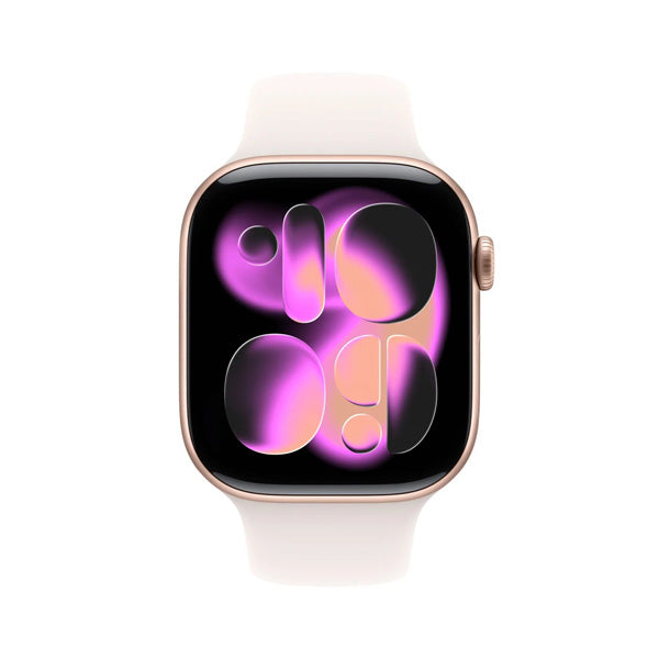 Apple Watch Series 11 GPS+Cellular Aluminum ? Sport Band (46mm) S/M,Rose Gold / Light Blush