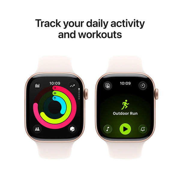 Apple Watch Series 11 GPS+Cellular Aluminum ? Sport Band (46mm) S/M,Rose Gold / Light Blush