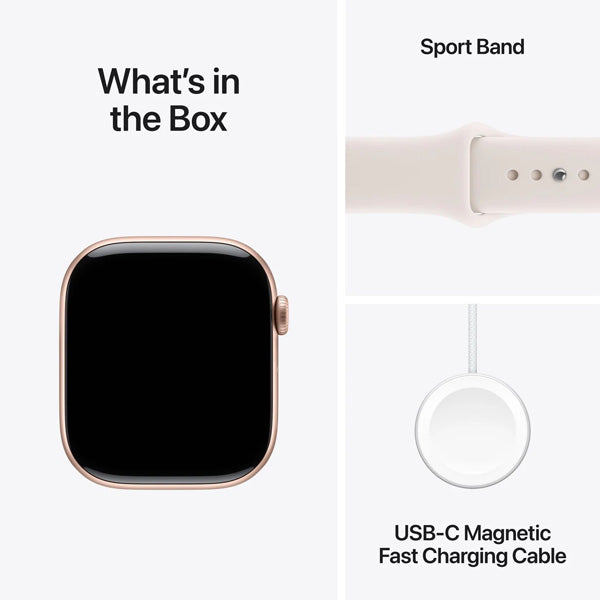 Apple Watch Series 11 GPS+Cellular Aluminum ? Sport Band (46mm) S/M,Rose Gold / Light Blush