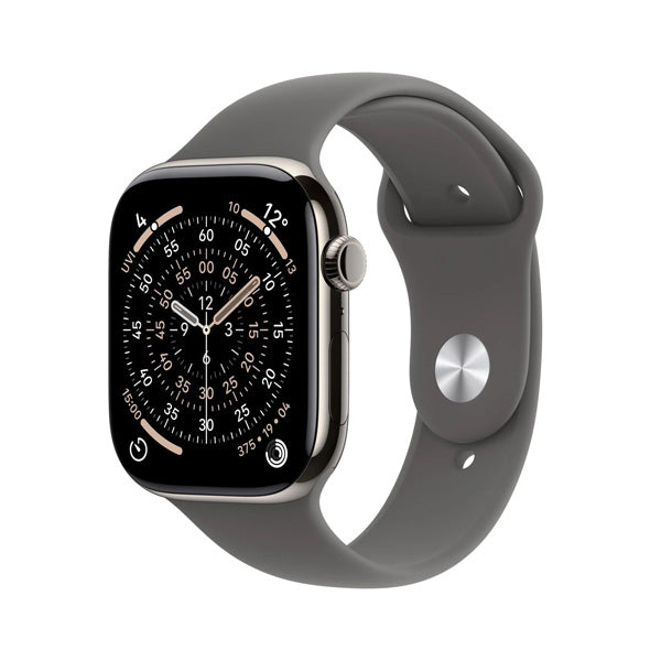 Apple Watch Series 11 GPS+Cellular Titanium ? Sport Band (46mm) Natural / Stone Gray,M/L
