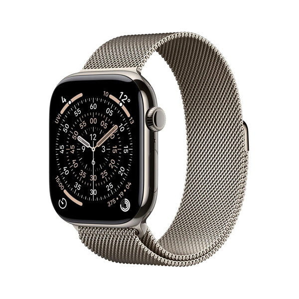 Apple Watch Series 11 GPS+Cellular Titanium ? Milanese Loop (46mm) Natural / Stone Gray,M/L