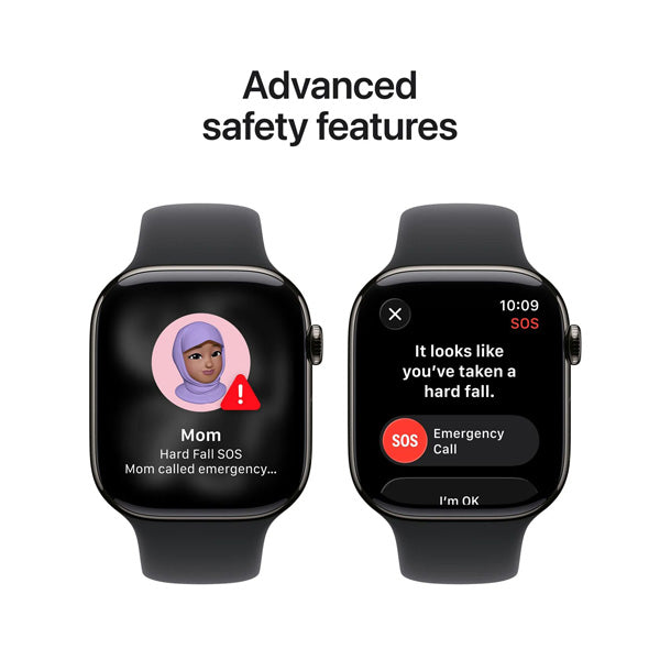 Apple Watch Series 11 GPS+Cellular Titanium ? Sport Band (46mm) S/M,Slate / Black