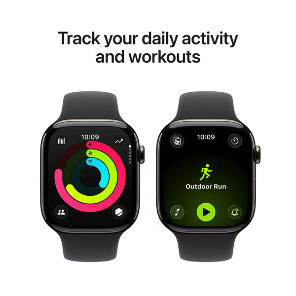 Apple Watch Series 11 GPS+Cellular Titanium ? Sport Band (46mm) M/L,Slate / Black