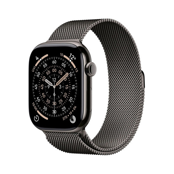 Apple Watch Series 11 GPS+Cellular Titanium ? Milanese Loop (46mm) S/M,Slate / Black