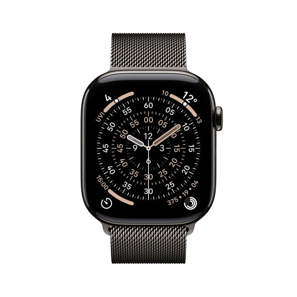 Apple Watch Series 11 GPS+Cellular Titanium ? Milanese Loop (46mm) M/L,Slate / Black