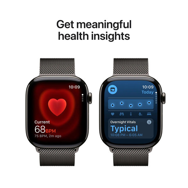 Apple Watch Series 11 GPS+Cellular Titanium ? Milanese Loop (46mm) M/L,Slate / Black