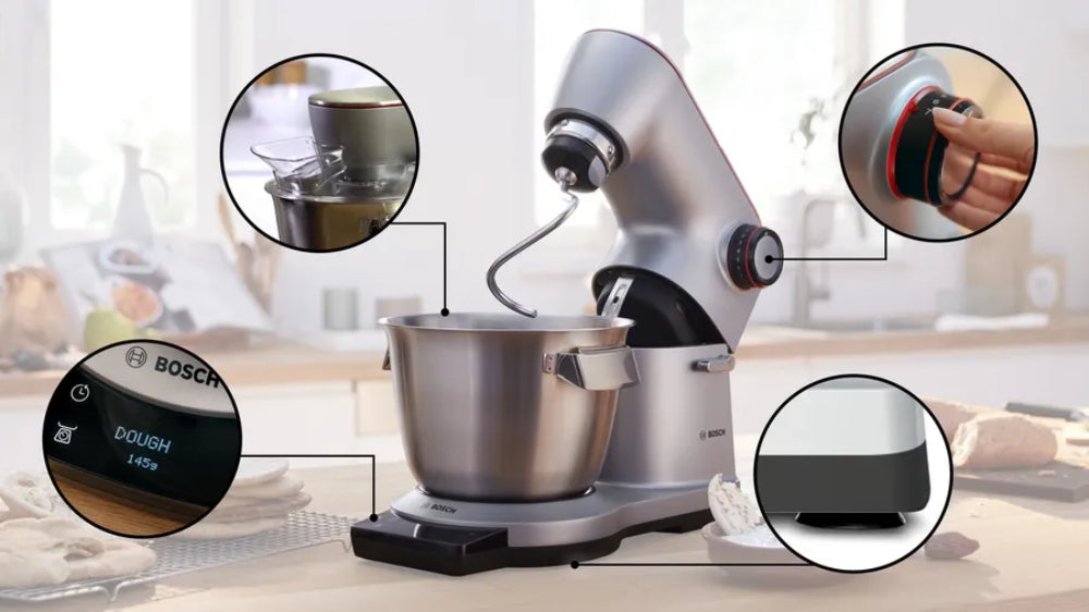 Multi-Use Mixer Bosch OptiMUM Series 8 | 1500W Powerful Dough Mixer with Integrated Weighing Scale