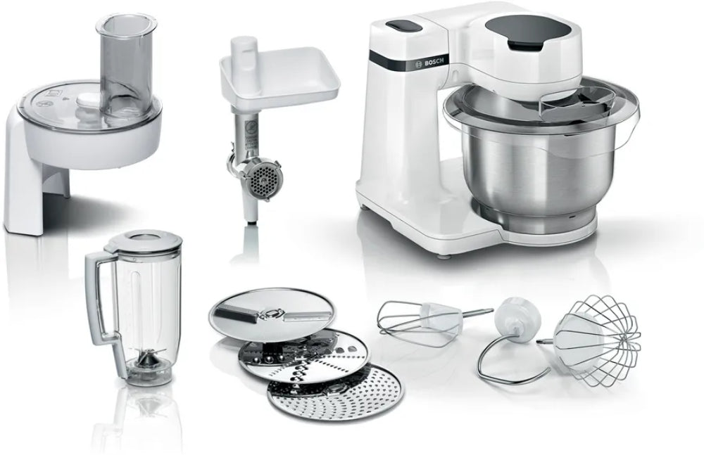 Multi Use Mixer - Bosch Kitchen Mixer With Powerful Motor & Large Stainless Steel Bowl