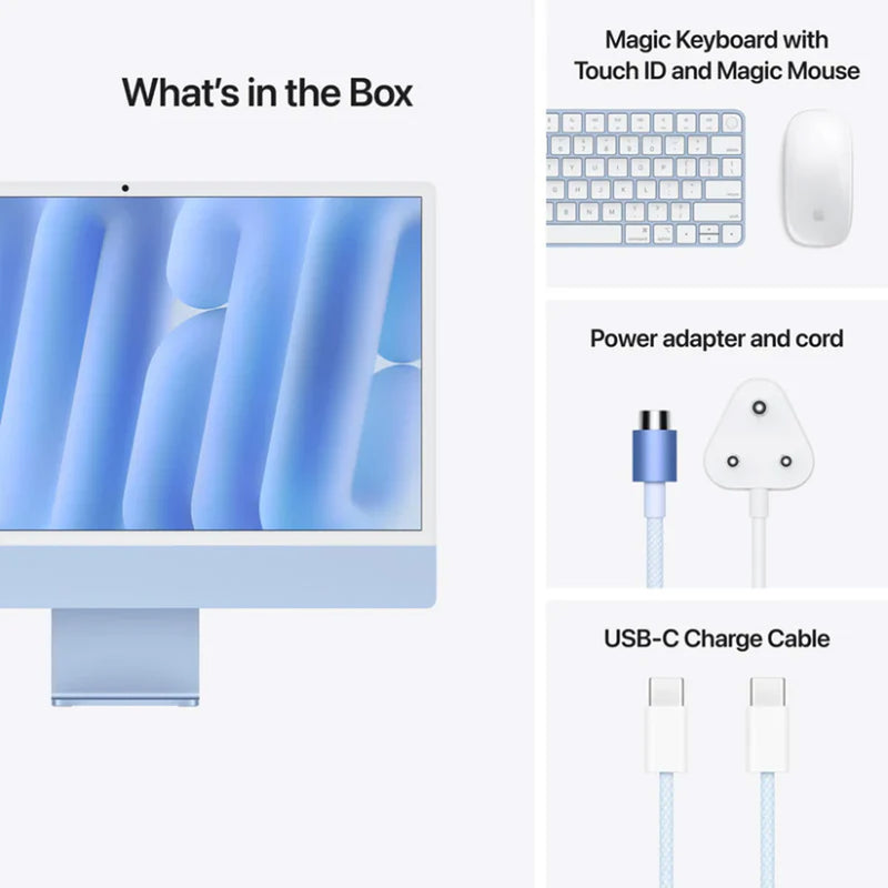Apple iMac 24-inch (2024)  M4 with 10-Core CPU / 16GB RAM / 256GB SSD / 10-core GPU / macOS Sequoia