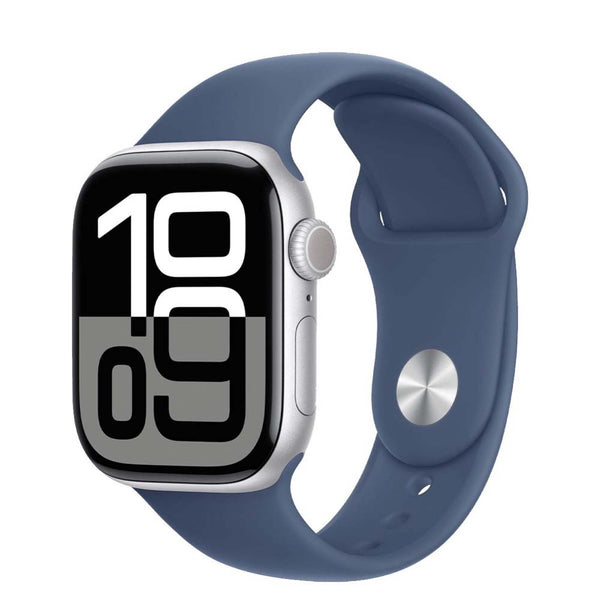 Apple Watch Series 10 GPS Aluminum Sport Band (42mm) Silver / Denim,M/L