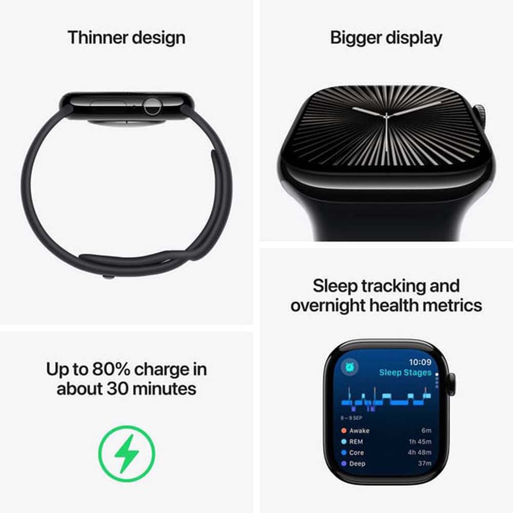 Apple Watch Series 10 GPS - 42mm Aluminum Case | Sport Band Fitness Tracker