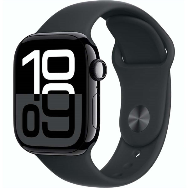 Apple Watch Series 10 GPS Aluminum Sport Band (42mm) M/L,Jet Black / Black