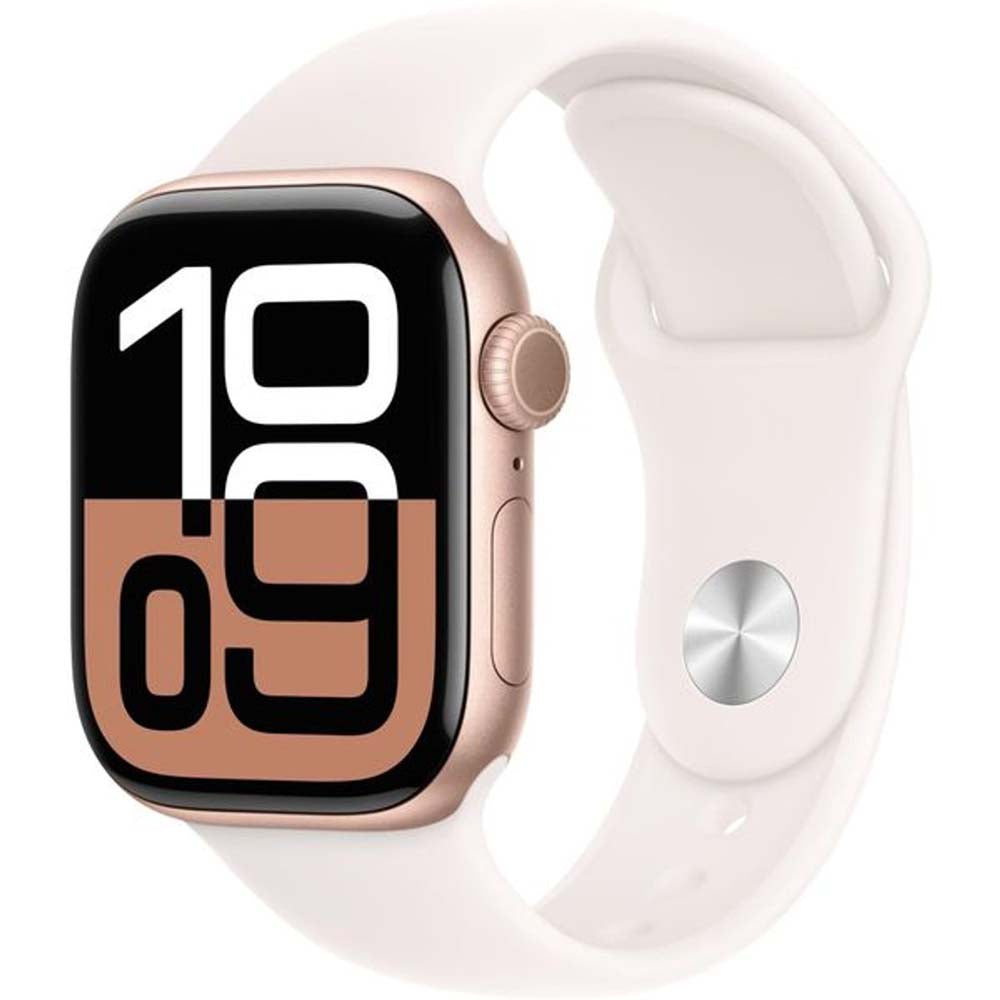Apple Watch Series 10 GPS Smartwatch - Aluminum Sport Band | Rose Gold Starlight