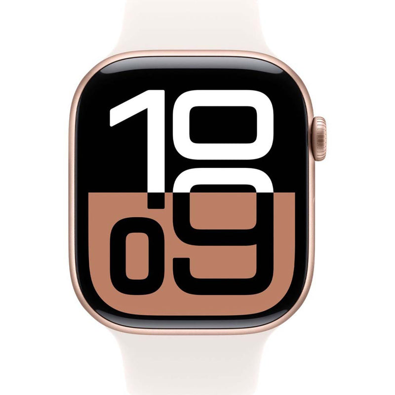 Apple Watch Series 10 GPS Aluminum Sport Band (42mm) Rose Gold / Starlight,M/L