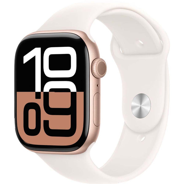 Apple Watch Series 10 GPS Aluminum Sport Band (46mm) S/M,Rose Gold / Starlight