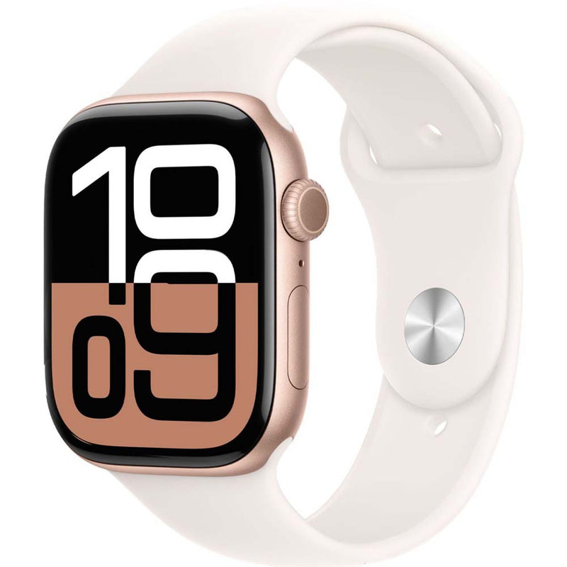 Apple Watch Series 10 GPS Aluminum Sport Band (46mm) S/M,Rose Gold / Starlight