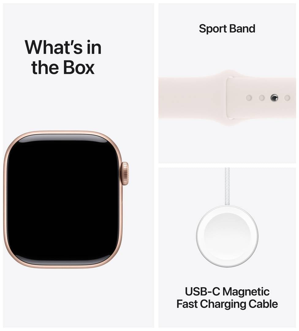 Apple Watch Series 10 GPS Smartwatch - 46mm Aluminum Case | Sport Band & Health Monitoring