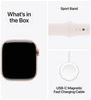 Apple Watch Series 10 GPS Aluminum Sport Band (46mm) Rose Gold / Starlight,M/L