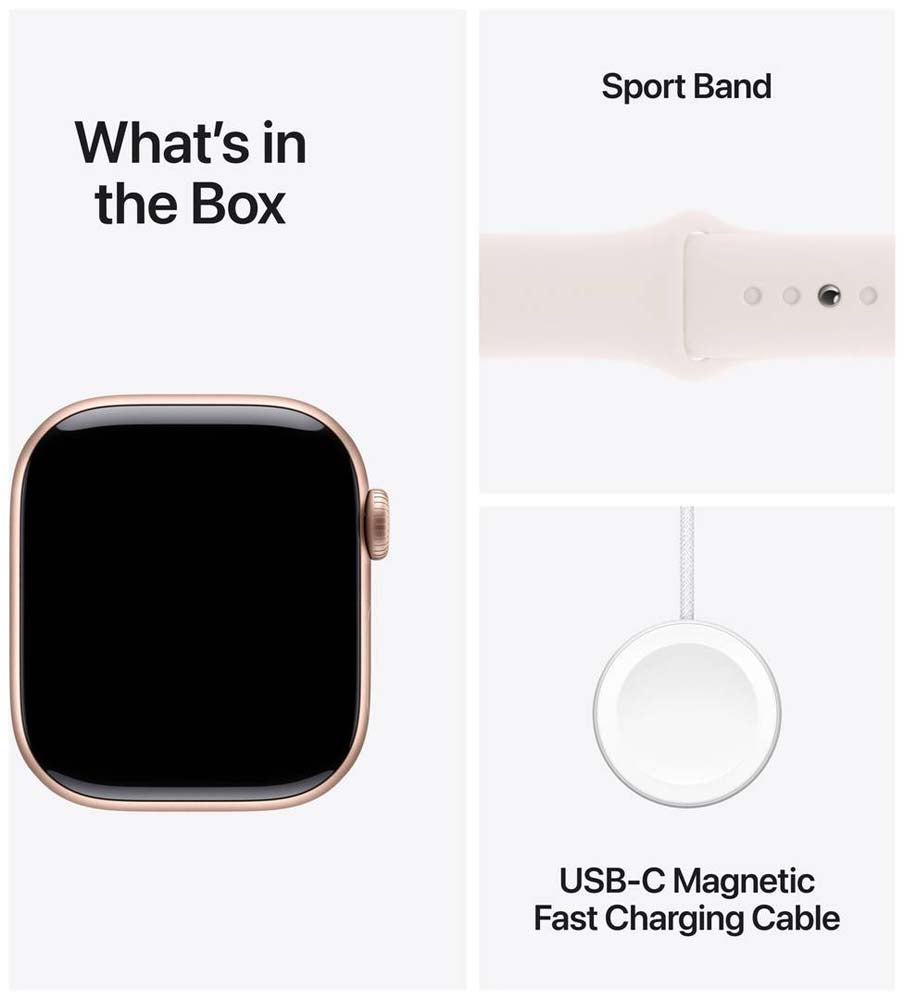 Apple Watch Series 10 GPS Smartwatch - 46mm Aluminum Case | Sport Band & Health Monitoring