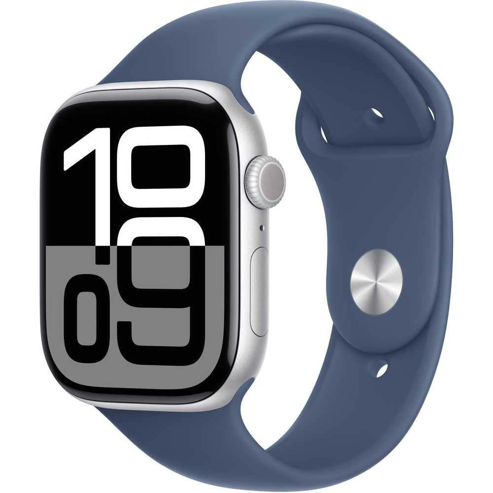 Apple Watch Series 10 GPS Smartwatch - 42mm Aluminum Silver, Sport Band