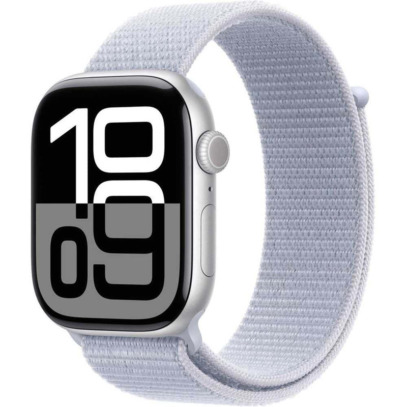 Apple Watch Series 10 GPS+Cellular Aluminum Sport Loop (42mm) Silver / Blue Cloud