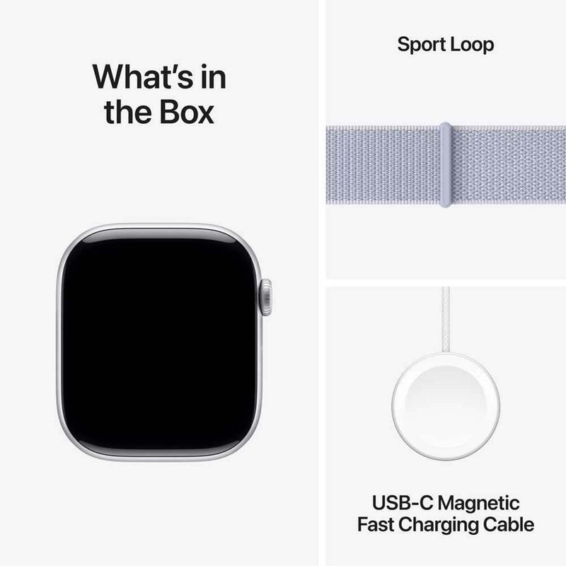 Apple Watch Series 10 GPS+Cellular Aluminum Sport Loop (42mm) Silver / Blue Cloud