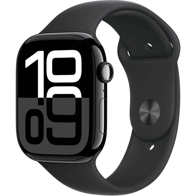 Apple Watch Series 10 GPS+Cellular Aluminum Sport Band (42mm) S/M,Jet Black