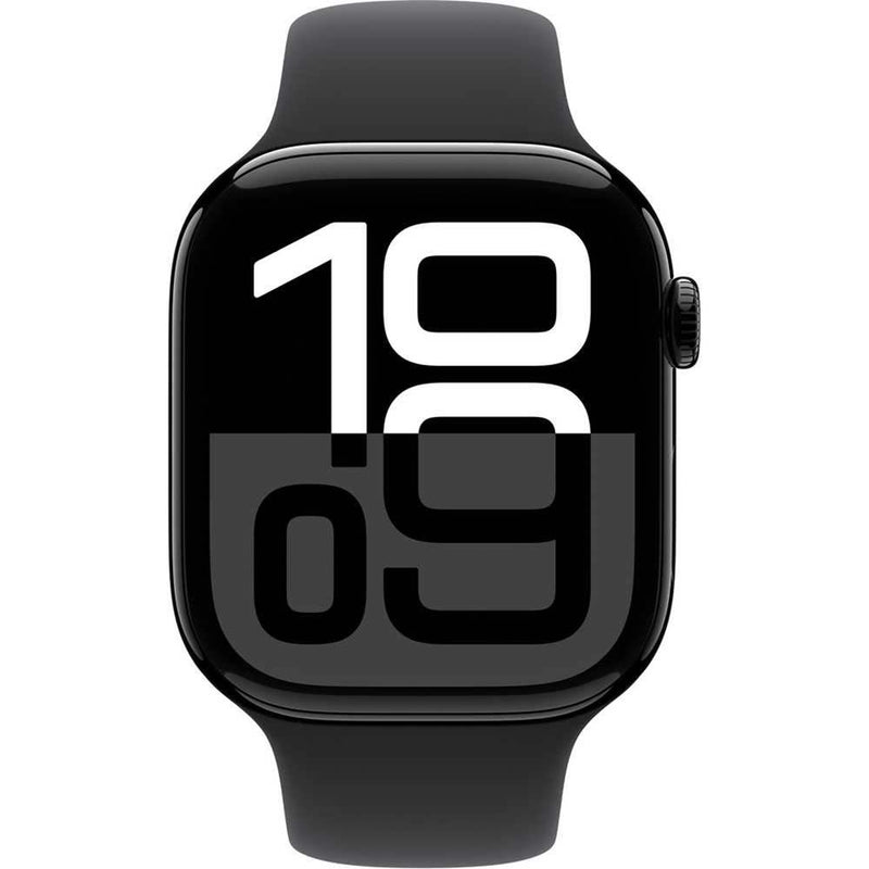 Apple Watch Series 10 GPS+Cellular Aluminum Sport Band (42mm) S/M,Jet Black