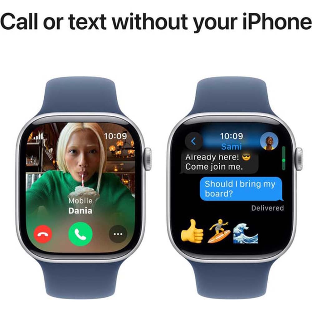 Apple Watch Series 10 GPS Cellular Smartwatch - 46mm Aluminum Case | Sport Band