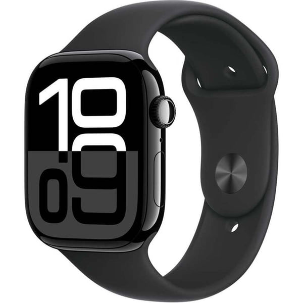 Apple Watch Series 10 GPS+Cellular Aluminum Sport Band (46mm) M/L,Jet Black