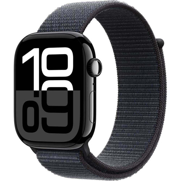 Apple Watch Series 10 GPS+Cellular Aluminum Sport Loop (46mm) Jet Black / Ink