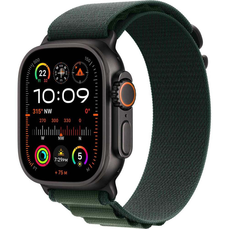 Apple Watch Ultra 2 (2024) GPS+Cellular Titanium – Alpine Loop Black / Dark Green,S