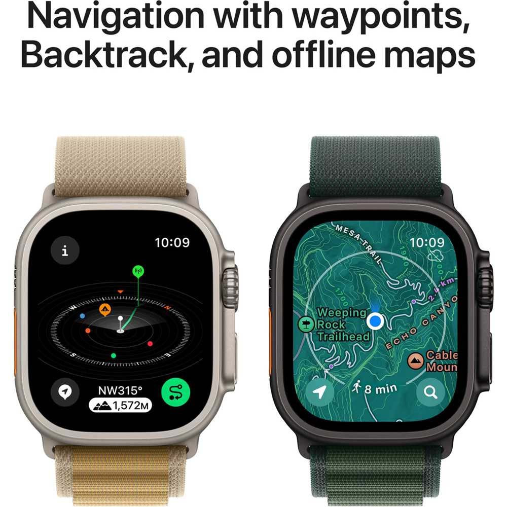 Apple Watch Ultra 2 – Titanium Case Smart Sports Watch | GPS Cellular, Outdoor Adventure