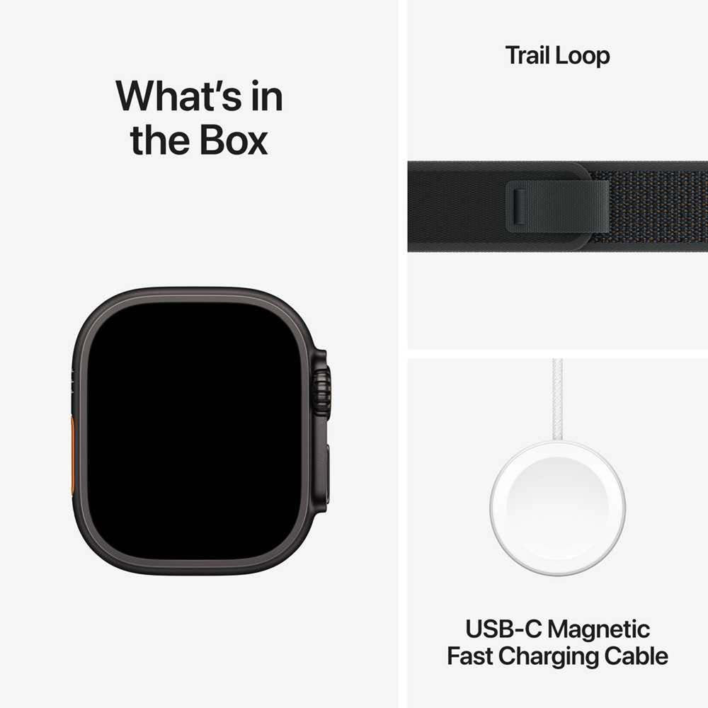 Apple Watch Ultra 2 GPS Cellular Watch – Titanium Case, Trail Loop Band, Water Resistant