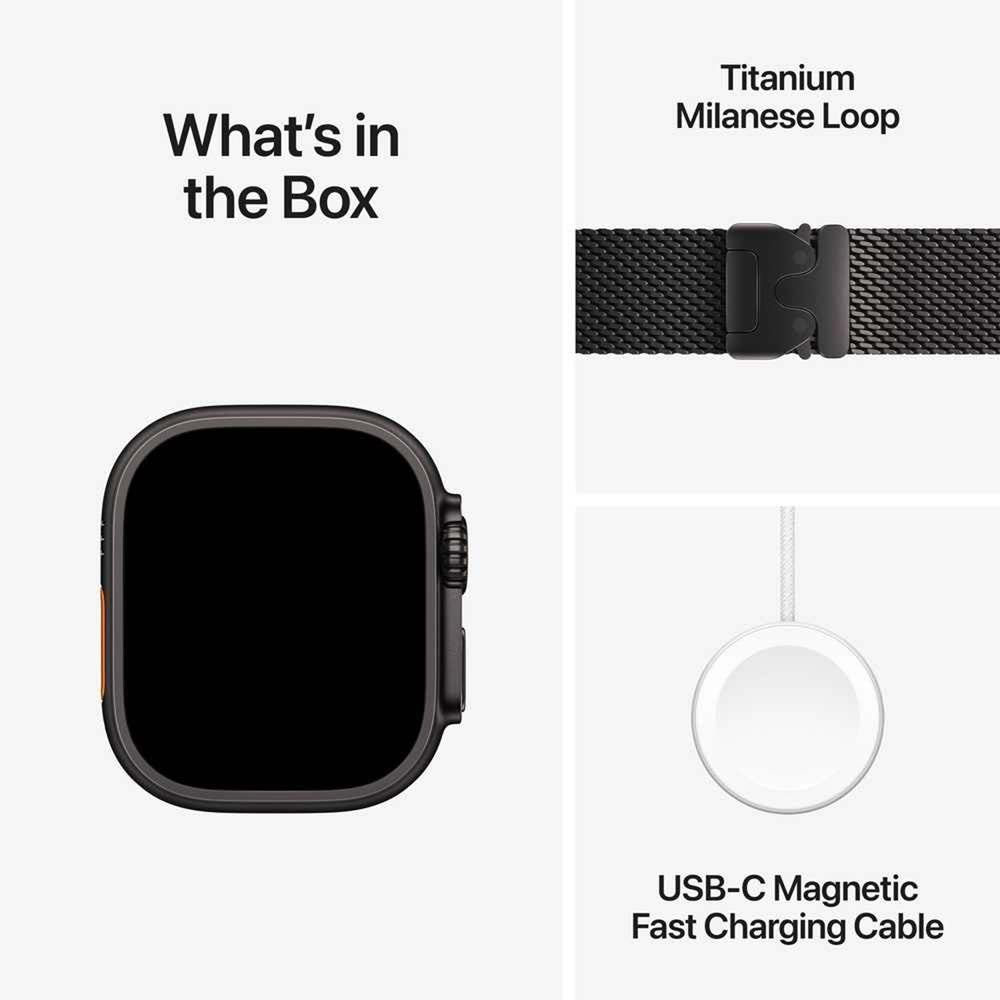 Apple Watch Ultra 2 GPS Cellular Watch – Titanium Case, Milanese Loop Band