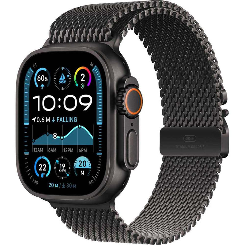 Apple Watch Ultra 2 (2024) GPS+Cellular Titanium Milanese Loop Black,M