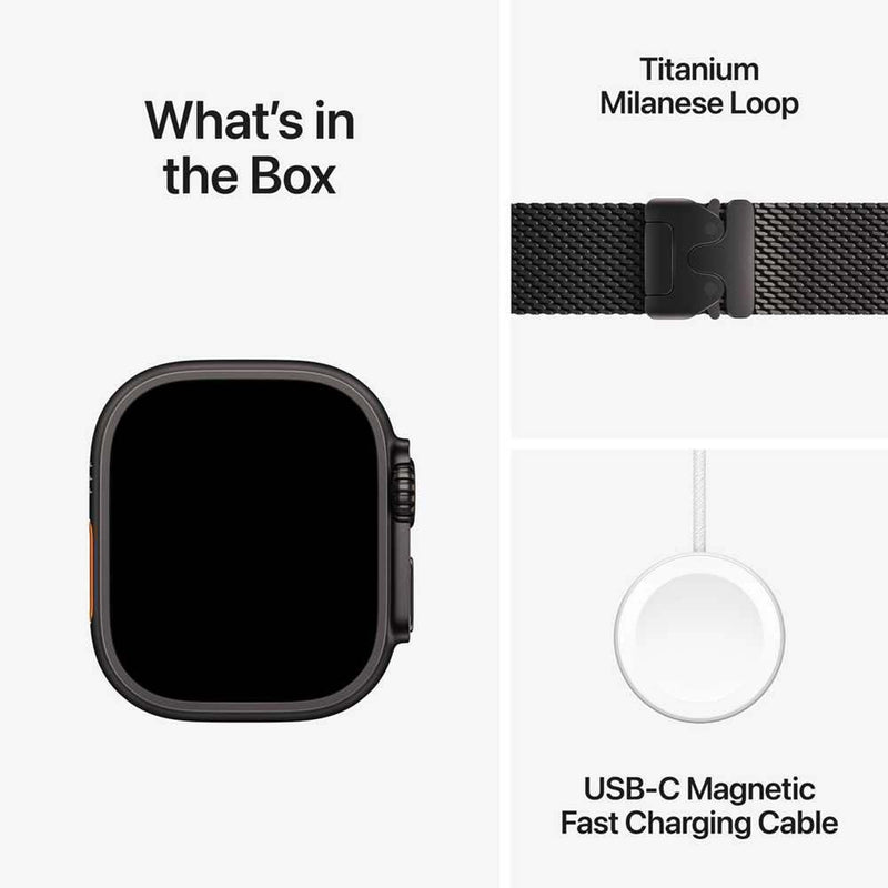 Apple Watch Ultra 2 (2024) GPS+Cellular Titanium Milanese Loop Black,M