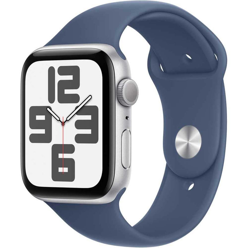 Apple Watch SE (2024) GPS Aluminum Sport Band (40mm) S/M,Silver / Denim