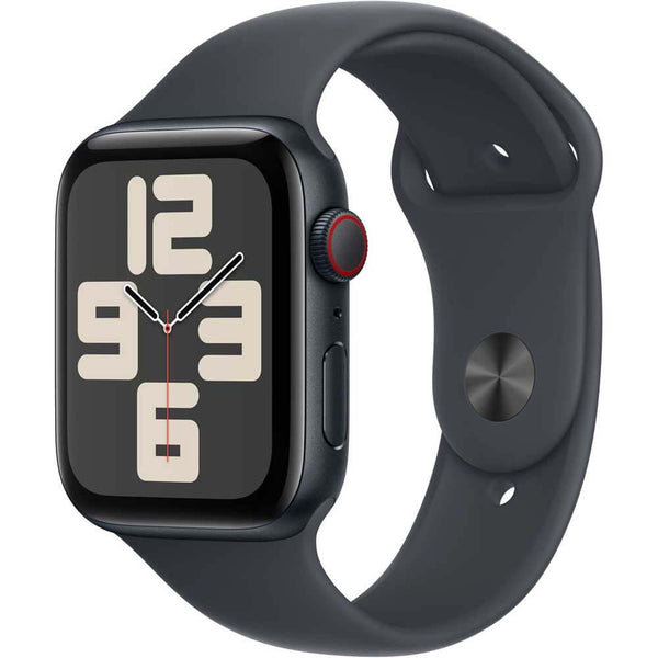 Apple Watch SE (2024) GPS+Cellular Aluminum Sport Band (40mm) M/L,Midnight / Midnight