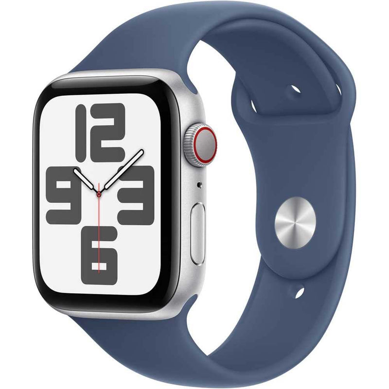 Apple Watch SE (2024) GPS+Cellular Aluminum Sport Band (44mm) S/M,Silver / Denim